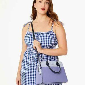 Kate Spade Madison Saffiano Leather Medium Satchel - Evening Blue Iris
